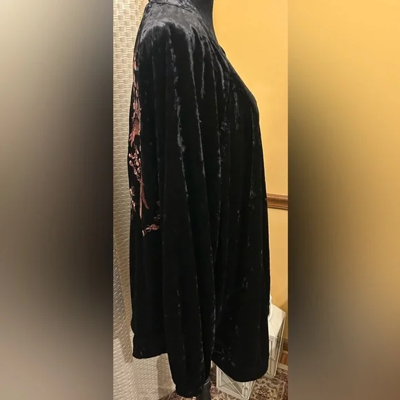 ODDY Anthropologie Black Velvet Garment - Picture 6 of 10